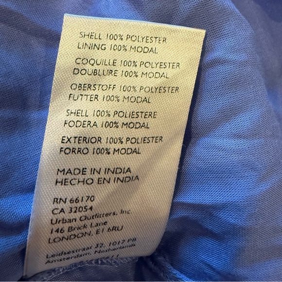 Free People Julianna Maxi Dress Blue Floral Flowy Oversized Boho Size Med FLAW - Picture 7 of 12